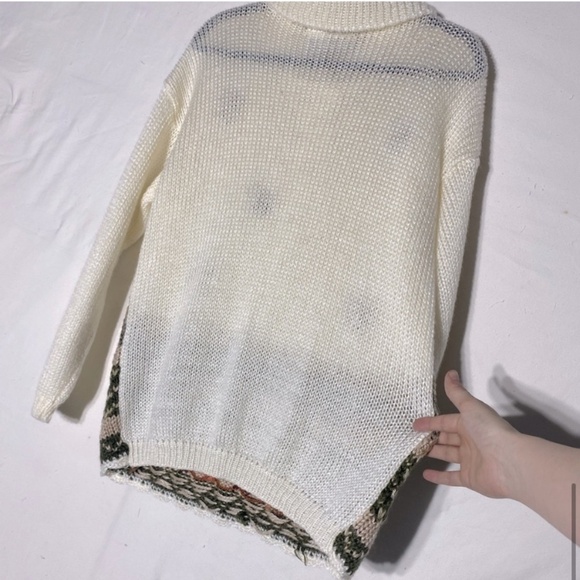 Vintage Huntington Ridge Hand Knit Turtleneck Sweater L - Picture 9 of 13